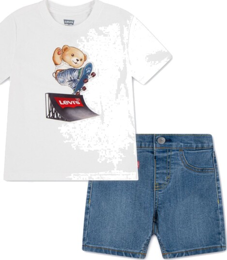 Levi"s Lvb Skater Levi Tee & Denim Se White 80 Levi"s Lvb Skater Levi Tee & Denim Se White 80