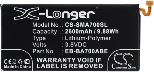 Batteri til Samsung Galaxy A7 etc