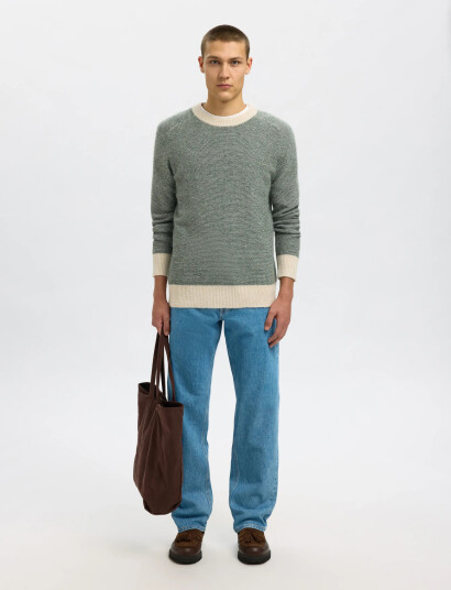 Selected Slhrai Ls Knit Crew Neck Noos - Grey - M Selected Slhrai Ls Knit Crew Neck Noos - Grey - M