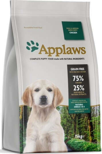 Applaws Tørrfôr Puppy Små Og Mellomstore Raser Kylling 15 kg
