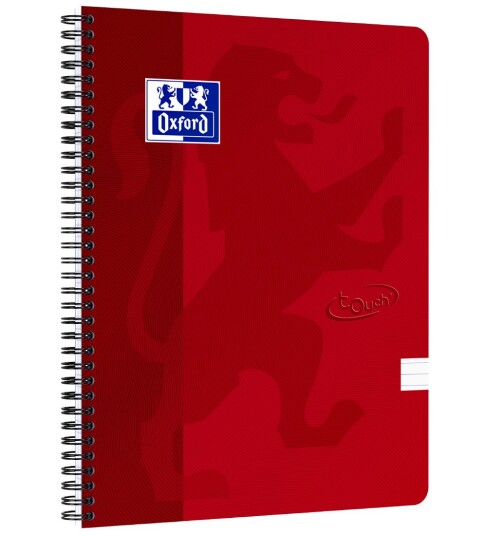 Oxford Touch Notebook A4 ruled 7 mm soft touch cover twin-wire 180 pages Oxford Touch Notebook A4 ruled 7 mm soft touch cover twin-wire 180 pages