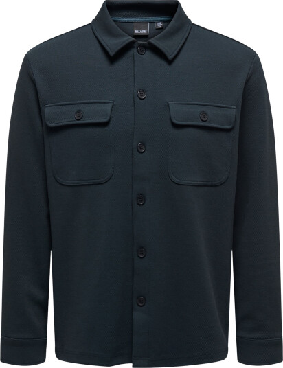 Only & Sons Newkodyl Overshirt Sweat Blå L Only & Sons Newkodyl Overshirt Sweat Blå L