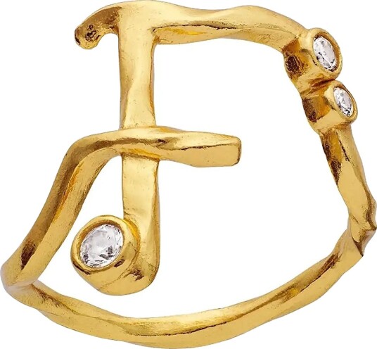 Maanesten F Alphabet Ring Gold 51 Maanesten F Alphabet Ring Gold 51