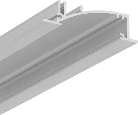 Topmet 1m aluprofil FLAT8 H/UX   Ubehandlet aluminium innfelt LED skinne