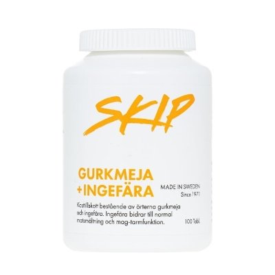 SKIP Gurkemeie og Ingefær 100 tabletter SKIP Gurkemeie og Ingefær 100 tabletter
