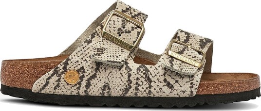Birkenstock Sandaler Arizona Print Leve Snake Oyster Hvit