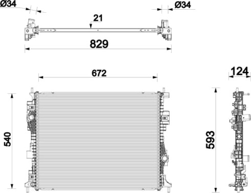 MAHLE CR 2865 000P Radiator, motorkjøling