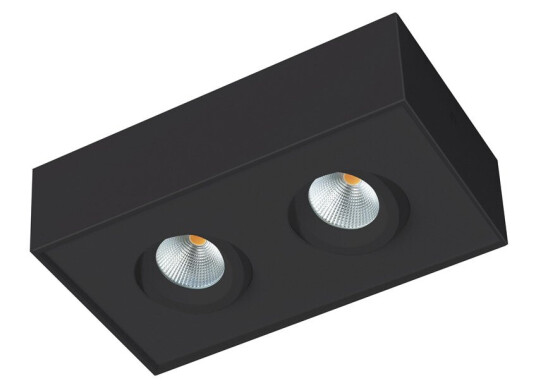 ComfortLED CUBE Dobbel Downlight Sort