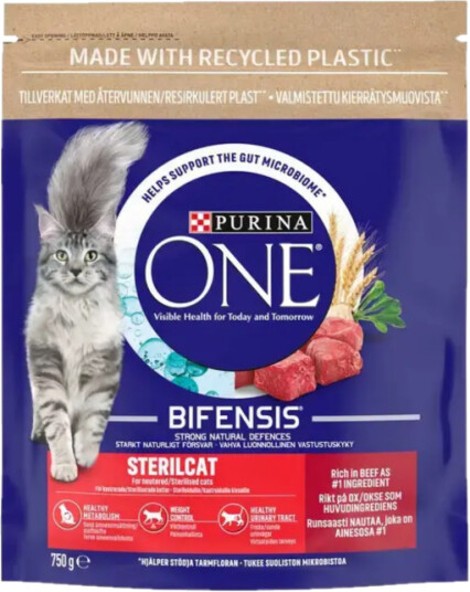 Purina ONE Sterilcat Tørrfôr med Oksekjøtt 1,5 kg for Katt
