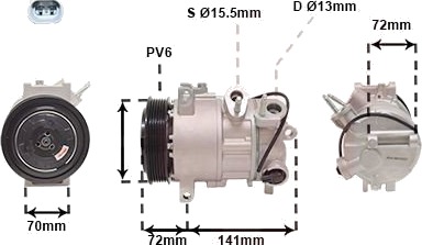 VAN WEZEL 2101K001 AC-kompressor