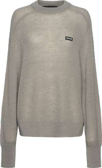 ROTATE Light Knit Logo Sweater Grey 34 ROTATE Light Knit Logo Sweater Grey 34