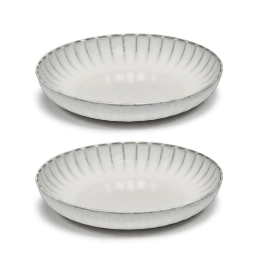 Serax Inku high tallerken M Ø21 cm 2pakn. White