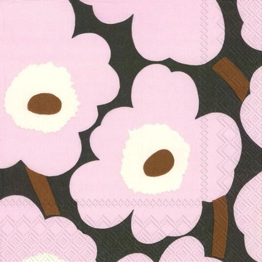 Ihr Marimekko Unikko Rose lunsjservietter
