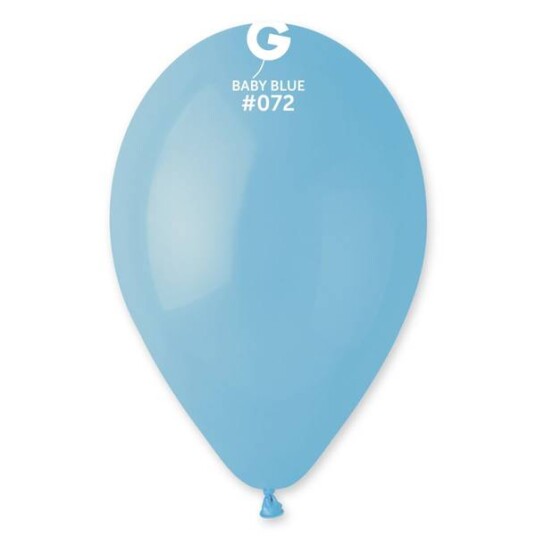 072 Gemar lateksballonger lyseblå / Baby blue 26cm 072 Gemar lateksballonger lyseblå / Baby blue 26cm