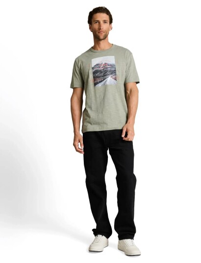 Tom Tailor Photoprint  T Shirt   Grey   S
