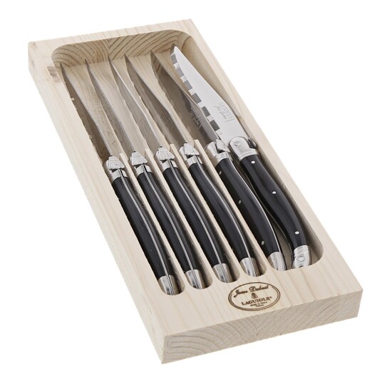 Jean Dubost Laguiole Grillkniv 6 stk svart Jean Dubost Laguiole Grillkniv 6 stk svart