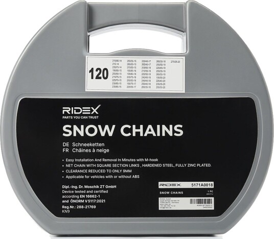 RIDEX 5171A0018 Snøkjettinger RIDEX 5171A0018 Snøkjettinger