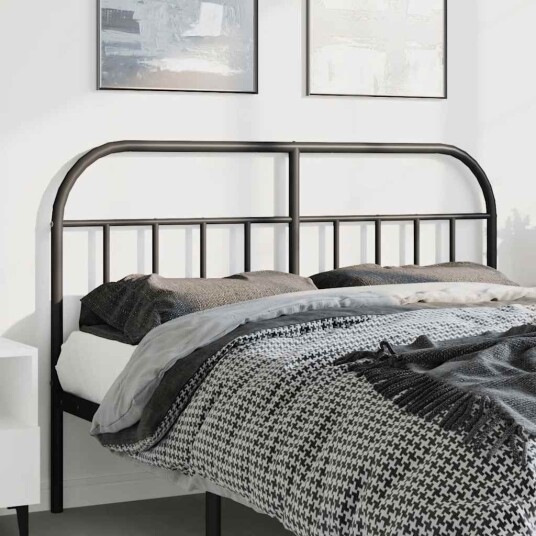 Utskiftbar sengegavl i metall svart 135 cm