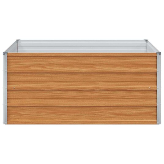 vidaXL Høybed Lys Brun 100 x 100 x 45 cm Galvanisert Stål vidaXL Høybed Lys Brun 100 x 100 x 45 cm Galvanisert Stål