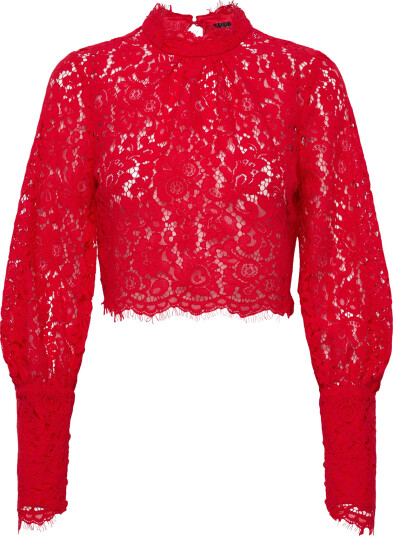 Bardot Lace Georgia Top - Red - 42