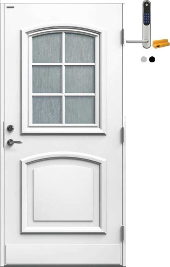 Ytterdør Diplomat Anita Cotswold Glass med Yale Doorman Classic Home