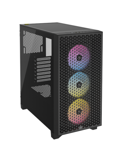 Corsair 3000D RGB Airflow Miditower Kabinett Svart Corsair 3000D RGB Airflow Miditower Kabinett Svart