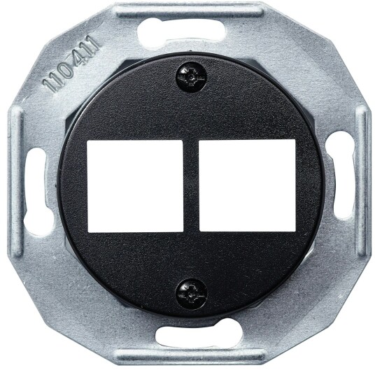 Schneider Electric Sentrumplate Renova 2x8-Polet Sort