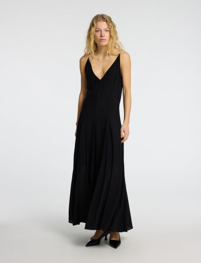 Selected Slfjosella Tiered Ankle Strap Dress - Black - 36