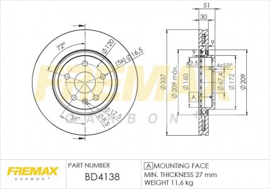 Bremseskive FREMAX BD-4138