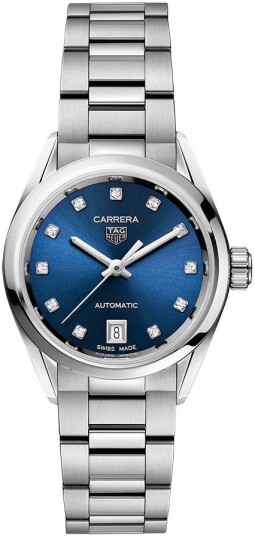 TAG Heuer Dameklokke WBN2413.BA0621 Carrera Blå/Stål Ø29 mm