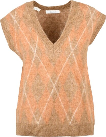 Selected Femme Dame Strikkevarer Brun S,