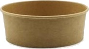 Saladskål Catersource Rund 500 Ml Ø148mmx45mm Brun Kraft Med Pe,6 Ps X 50 Stk/Krt