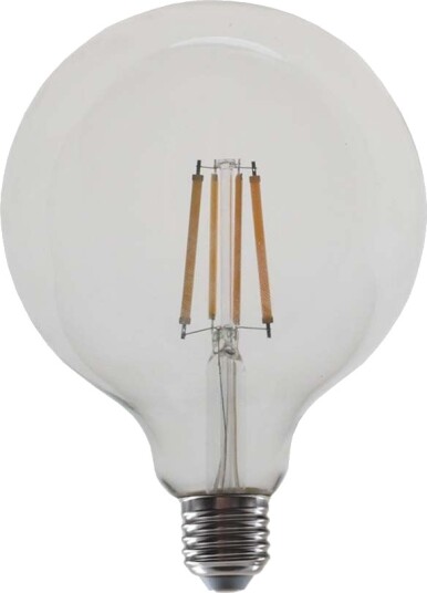 V Tac E27 12W G125 LED filament pære 1521lm klart glass 4000K Kulør : Kald V Tac E27 12W G125 LED filament pære 1521lm klart glass 4000K Kulør : Kald