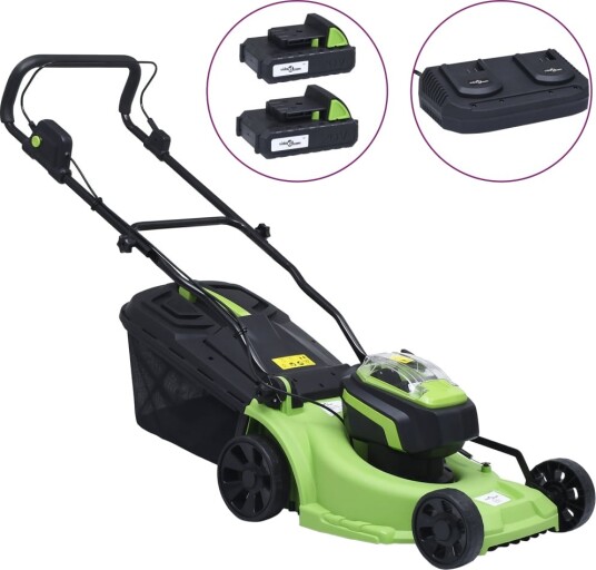 vidaXL Trådløs gressklipper med to batteripakker 20V 2000 mAh Li-ion