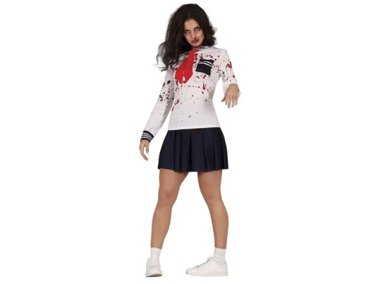 Fiesta Zombie Skolepige Kostume Fiesta Zombie Skolepige Kostume