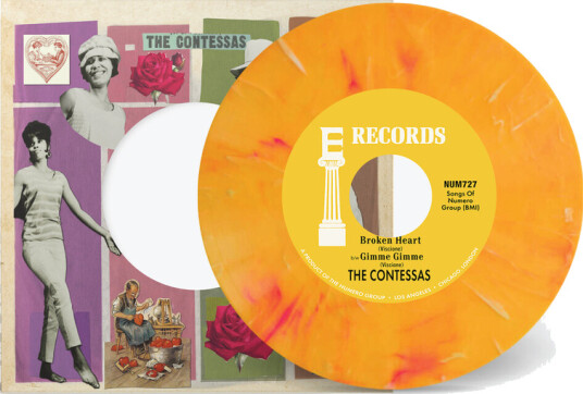 Broken Heart B/W Gimme Gimme Peach/White Marble