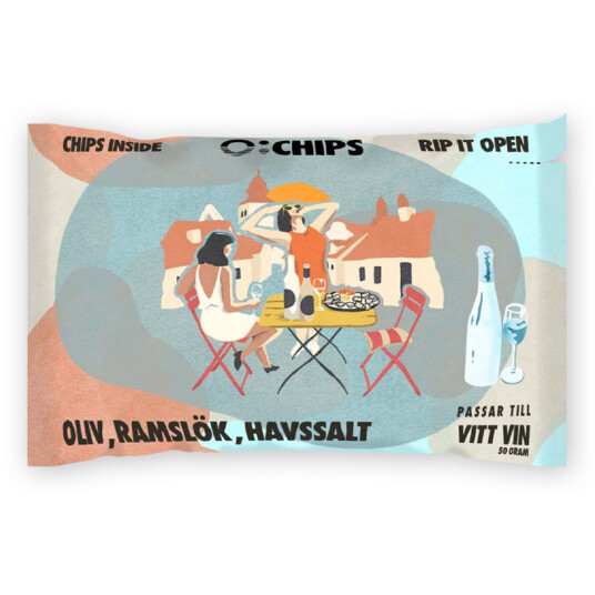 Chips til Hvitvin – Oliven Ramsløk og Havsalt 50 g