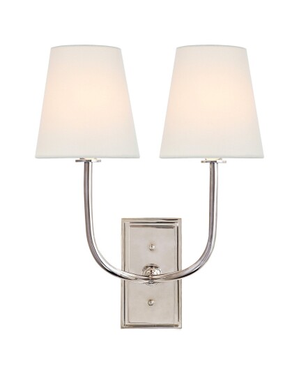 Hulton vägglampa dubbel nickel Hulton vägglampa dubbel nickel