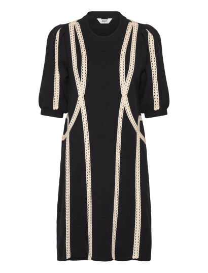 Object Objulla Knit 2/4 Lo Dress 134 - Black - XS