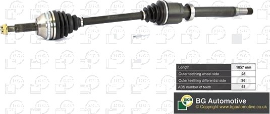BGA DS2351RA Drivaksel