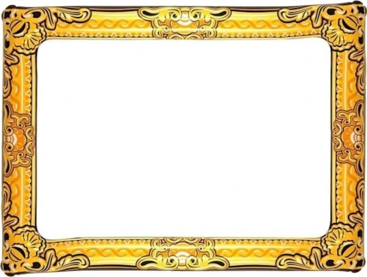 Oppblåsbar Fotoramme med Gulltilsetning 58 x 71 cm Svart