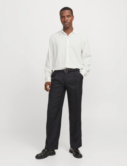 Jack & Jones Jprblatrend Jacquard L/S Shirt Styd Aw24 White XL Jack & Jones Jprblatrend Jacquard L/S Shirt Styd Aw24 White XL
