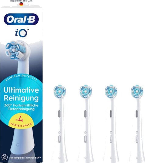 Oral-B iO Ultimate Clean børstehoder 4 pcs. White Oral-B iO Ultimate Clean børstehoder 4 pcs. White