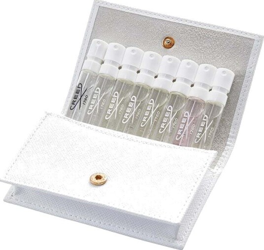 Creed Women's Leather Sample Wallet White 8 x 1,7 ml