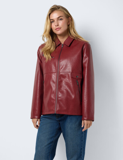 NOISY MAY Nmgwen Pu Jacket - Red - XS