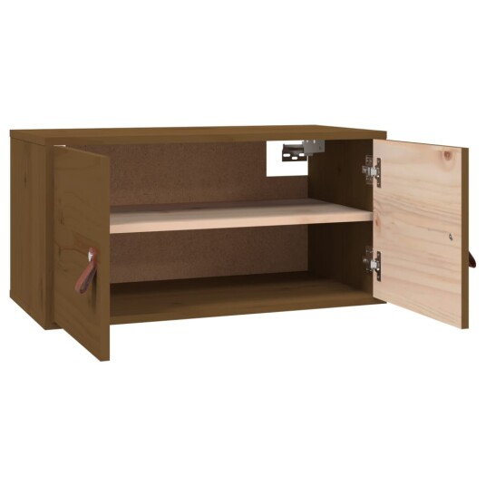 vidaXL Veggskap honningbrun 60x30x30 cm heltre furu