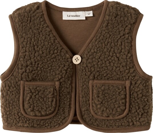 Lil"Atelier Nbnjono Rlx Sherpa Vest Lil TEAK 80