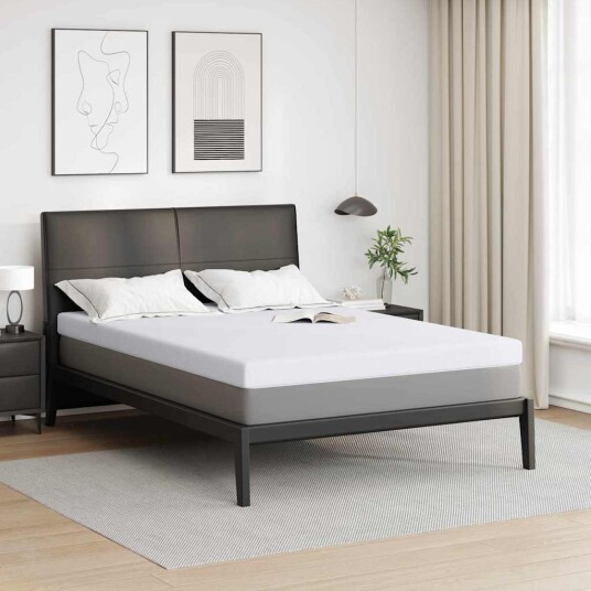 vidaXL Minne skum madrass topper 140 x 200 cm Thick Myk Hvit