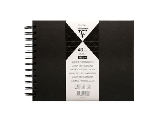 Clairefontaine 95436C Sort 40 ark Spiralbinding Sort 320 mm 240 mm