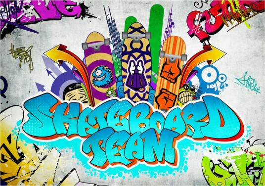 Fototapet Skateboard Team 400x280 - Artgeist sp. z o. o.